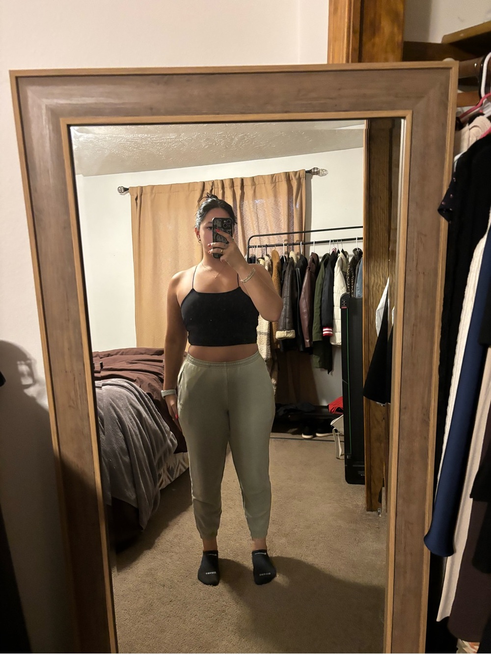 Nike Black Racerback Crop Tank